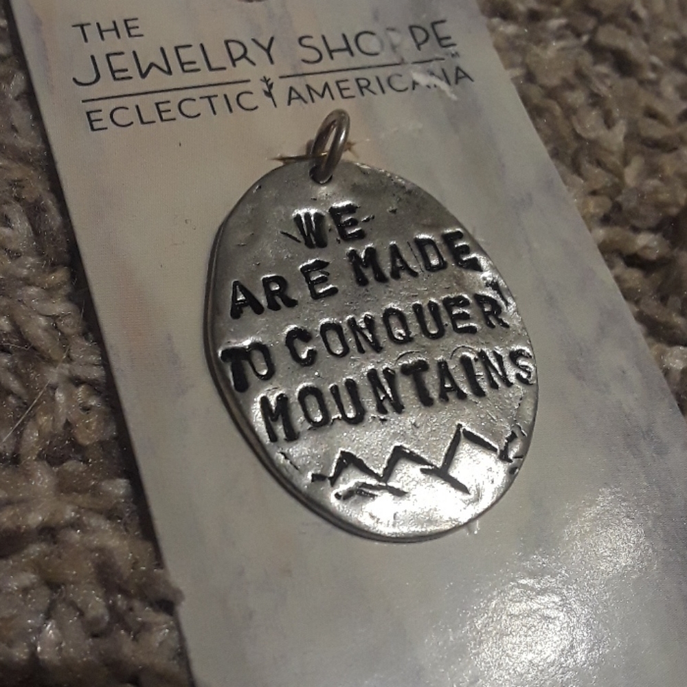 *NWT* Silver Made To Conquer Mountains Pendant